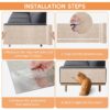 Qpets® Cat Scratch Pad, Scratching Pad for Cats, Wall Cat Scratcher Mat, Cuttable Adhesive Pet Scratching Mat for Wall, Cabinet, Couch, Floor (40x100cm)