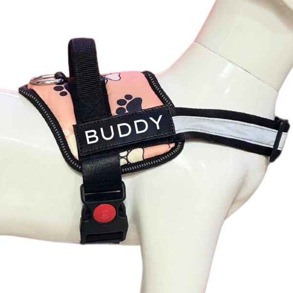 Dog Vest Harness Body Belt, Choke-Free, Adjustable Size, Reflective Strap Dog Vest Harness Body Belt, Choke-Free, Adjustable Size, Reflective Strap | for 02-04 Kilograms Dogs (XS, Pink-PAW)