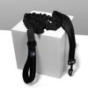 61V9OCARRBL._SL1000_.jpg Hank Army Tactical Dog Leash | 3M Reflective | Heavy Duty Rope | Military Grade Metal Hook | Stretchable | Soft Double Handle | Suitable for Training, Walking, Adventure (Black 6 Feet)