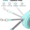 Retractable Dog Leash for Dogs Size Upto 50kgs.-16ft, 360° Tangle-Free Heavy Duty Pet Walking Leash with LED Light,One Handed Brake & Pause Lock, Premiun Quality,Green Color