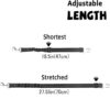 Black Dog Leash - Heavy-Duty Dog Leash with in Length, 17.7in to 27.55in Training Leash Dog Belt with Non-Slip Grip, Ideal Leash for Dogs for Training, Walking, and Outdoor Adventures