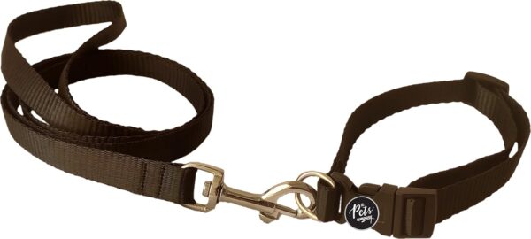 The Pets Company Leash and Collar Set Suitable for Small Dog Breeds, Black