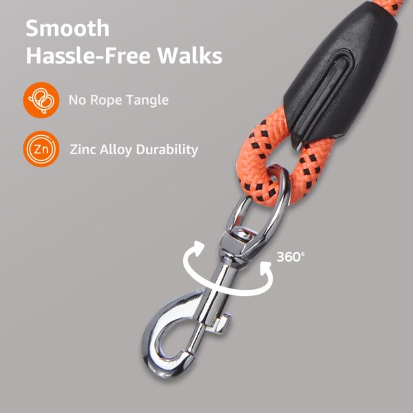 61VySSLO1tL._SL1500_.jpg amazon basics, Heavy Duty Reflective Dog Leash 4ft /122 cm Long Nylon Rope Leash with Anti-Slip Padded Handle for Medium & Large Dogs Durable Training Leash | 12 mm Thicknes | Orange