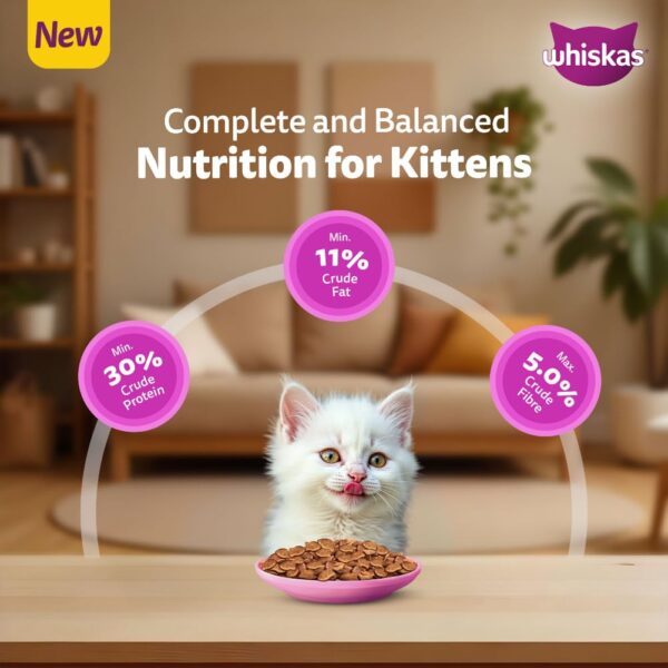 61W6RsFZLTL._SL1001_.jpg Whiskas Persian Kitten (2-12 Months) Dry Cat Food, 1.1kg, 100% Complete & Balanced Tailor Made Nutrition, Reduces Hairfall, for Healthy Coat & Skin