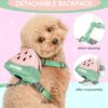 Qpets® Dog Harness Vest, Cute Puppy Pet Harness with Removable Zipper Pouch & Dogs Leash, 4-Way Adjustable Dog Vest Harness Quick Release for Small Dog Cat Harness (S, Neck 32-40cm, Bust 43-51cm)