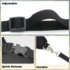 Heart Home Reflective Dog Harness With Adjustable Leash|Breathable Polyester Mesh Fabric With Top carry Handle|Medium Size|HAT-818|Comfortable No-Pull Grip|Quick Release Buckles|Black