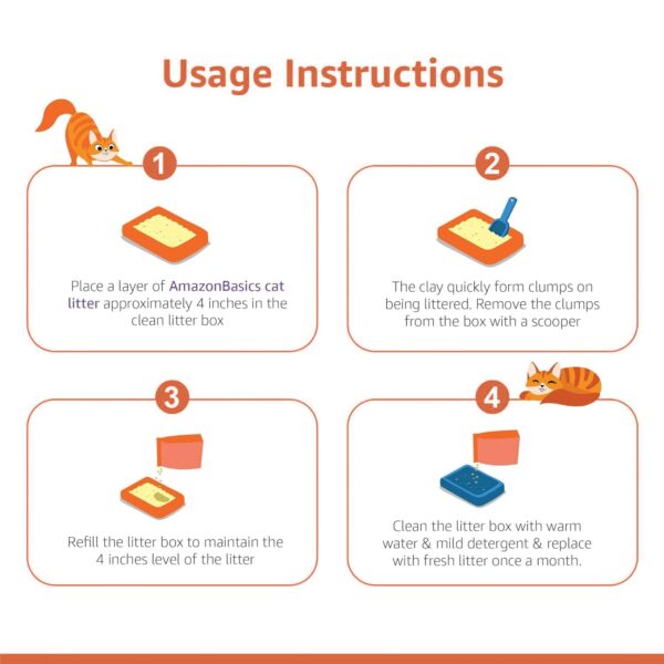 Amazon Basics Premium Tofu Cat Litter | 2.5 Kg |Organic | Biodegradable | Flushable | Dust-Free | Instant Clumping | Mild Peach Fragrance