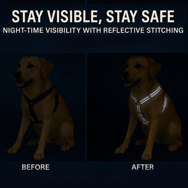 Dog Harness No Pull with Front Clip | Dog Walking Chest Harness with Reflective Adjustable Soft Padded Vest and Easy Control Handle Sizes (Medium, Purple)