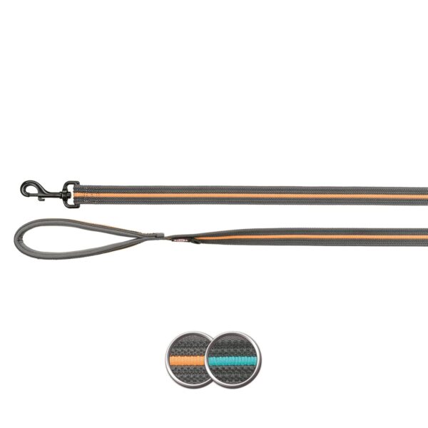 TRIXIE Fusion Leash,Extra Long Leash For Dogs,Soft Padding,Rubberized Webbing Tape,Padded TRIXIE Fusion Leash,Extra Long Leash For Dogs,Soft Padding,Rubberized Webbing Tape,Padded Hand Loop,Nonslip With Maximum Grip,Walking Leash With Strong Hook Size (Large-X-Large,Graphite/Ocean),100 cm