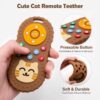 Cute Cat Silicone Baby Teether - Cat Remote Control Shape Food Grade Teething Toy for Babies - Sensory Teething Toy, Remote Teether for Babies (Pink)