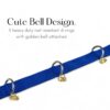 Dog Collar Belt And Leash Set For Large Dogs, Dog Stylish Nylon Leash Belts With Bell - Labrador, Golden Retriever, Pitbull, German Shepherd, Husky, Doberman (Large, Blue),60X3.1 Cm