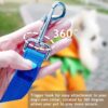Nylon Dog Training Lead Dog Leash Long Leash15 Ft Long Leash for Dogs (1" Wide) (Blue, 15 Feet)