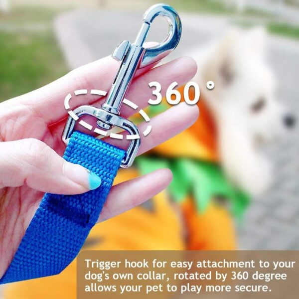 Nylon Dog Training Lead Dog Leash Long Leash15 Ft Long Leash for Dogs (1" Wide) (Blue, 15 Feet)