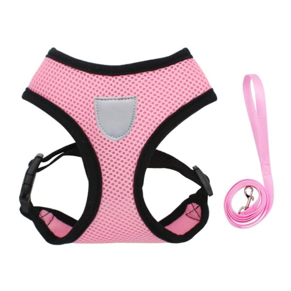 61Xg7cnb1rL._SL1080_.jpg Heart Home Reflective Dog Harness With Adjustable Leash|Breathable Polyester Mesh Fabric With Top carry Handle|Small Size|HAT-818|Comfortable No-Pull Grip|Quick Release Buckles|Stylish Design|Pink