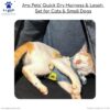 A+a Pets' Cat, Puppy and Small Dog Harness and Leash Set(Combo) - Quick Dry | Escape-Friendly | Comfortable Fit (Green Flora Print, L)