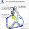 A+a Pets' Step in Harness for Dogs Cats Puppies in Soft Nylon Waterproof Material (Pirate Design, Medium, Sky Blue)