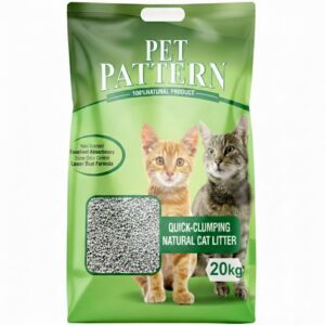 Pet Paterrn Natural Cat Best Litter, Quick-Clumping, Non-Scented, Low Dust Formula, Odour Free Home Exclusive (20kg)