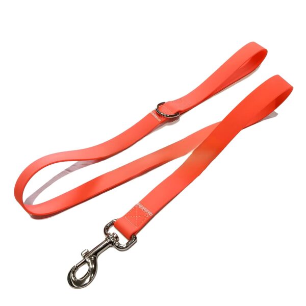 Neoprene Dog Collar with Leash Set – Durable & Adjustable Pet Collar for Large Dogs Orange (Set of 2-1 Collar & 1 Leash)