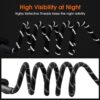 Heavy Duty Nylon Dog Leash, Anti Slip Padded Handle Long Dog Leash, Highly Reflective Leash for Dogs, Dog Rope for Small & Medium Dogs, Dog Training Leash, Black, 10MM 5 Feet Long.