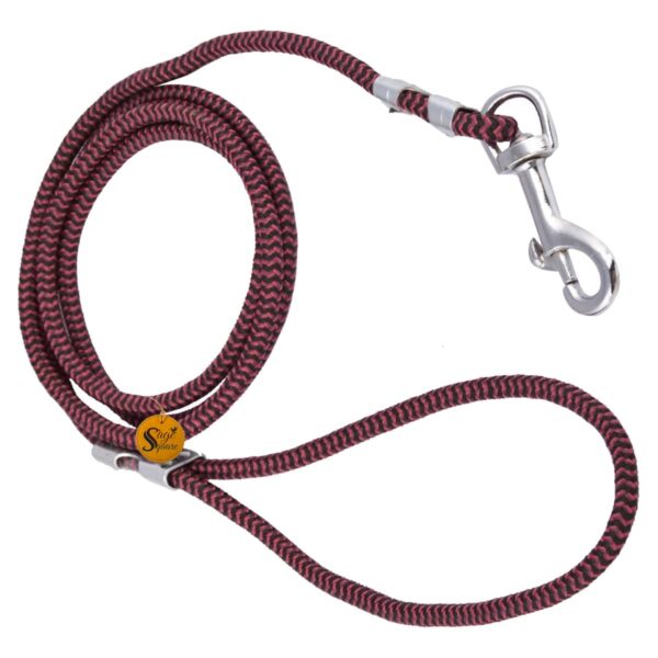 Sage Square Strong Dog Rope Leash | Durable Heavy Duty Comfortable Nylon Leash | Walking Leads with Strong Hook | for Large Dogs | Pack of 1 (Color May Vary) (15 MM)