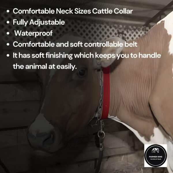 Farmer King Cow/Buffalo/Bull/Horse Solid Nylon Neck Belt, Rock Strong Collar, 1 Meter Adjustable Bel