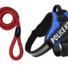 Hachiko Dog Harness with Rope | No Pull Dog Body Hachiko Dog Harness with Rope | No Pull Dog Body Belt | Reflective Dog Vest Oxford Fabric | Soft Padded Easy Control Dog Chest Neck Belt | No More Pulling Or Choking (Small, Blue,Red)