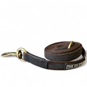 Anti-Slippery Dog Training Leash, Belt for Dogs Walk - World Class Trainers Choice Dog Leash in 5, 10, 15 & 20 Feet Length- Long Leash for Dogs, Dog Leash in 5 Colors (Brown, 5 Feet)