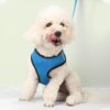 Urbane Home Reflective Dog Harness With Adjustable Leash|Breathable Polyester Mesh Urbane Home Reflective Dog Harness With Adjustable Leash|Breathable Polyester Mesh Fabric With Top carry Handle|Small Size|HAT-818|Comfortable No-Pull Grip|Quick Release Buckles|Stylish Design|Blue