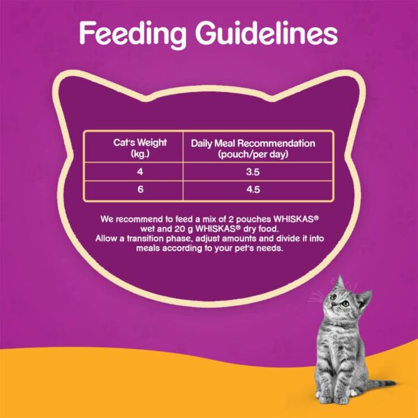 61cN2LgfVyL._SL1100_.jpg Whiskas Adult (+1 Year) Wet Cat Food, Tuna In Jelly, 24 Pouches (24 X 85G) & Chicken In Gravy, 24 Pouches (24 X 85G), 1 Count