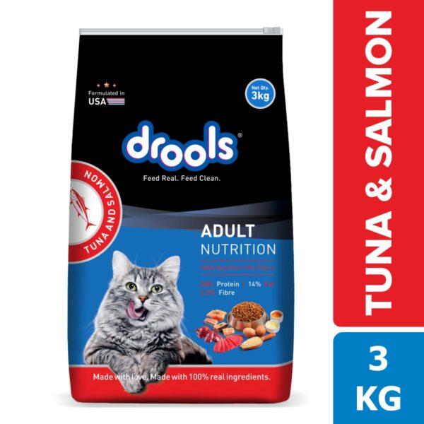 Drools Dry Cat Adult Food Tuna and Salmon 3kg