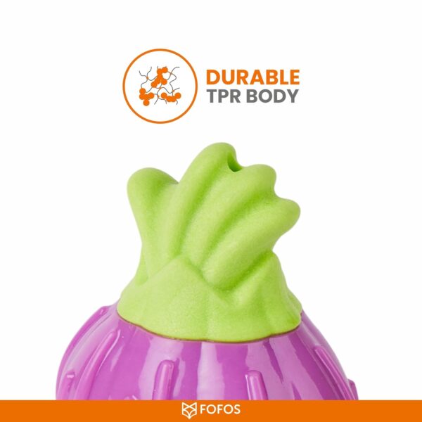 BarkButler x FOFOS Giggling Squeaker Dog Toy - Onion, Durable Chew Toys, Ideal Teething Toys for Puppy & Adult Dogs (5-30kgs), Interactive Dog Toys for Dogs of All Breeds