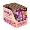 Whiskas Tasty Mix, Adult (1+ Years) Wet Cat Food with Whiskas Tasty Mix, Adult (1+ Years) Wet Cat Food with Real Fish, Tuna with Kanikama and Carrot in Gravy Flavour, 24 x 70 g Pouches
