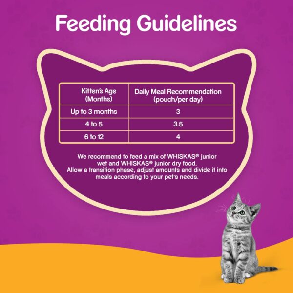 Whiskas Kitten (2-12 Months) Wet Cat Food, Tuna in Jelly Flavour, 96 x 85 g Pouches