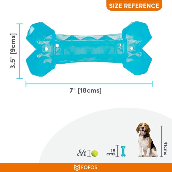 61cv8rVprbL._SL1500_.jpg BarkButler x FOFOS Cooling Bone Dog Chew Toy- 100% Chew Toys for Dogs, Dog Toys for Large Dogs (10-30kgs) - Blue