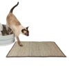 Mats Avenue Cat Litter Box and Tray Mat Natural Sisal Hand Made Beige Color with Wool Yarn End Finishing (45x75 CM)