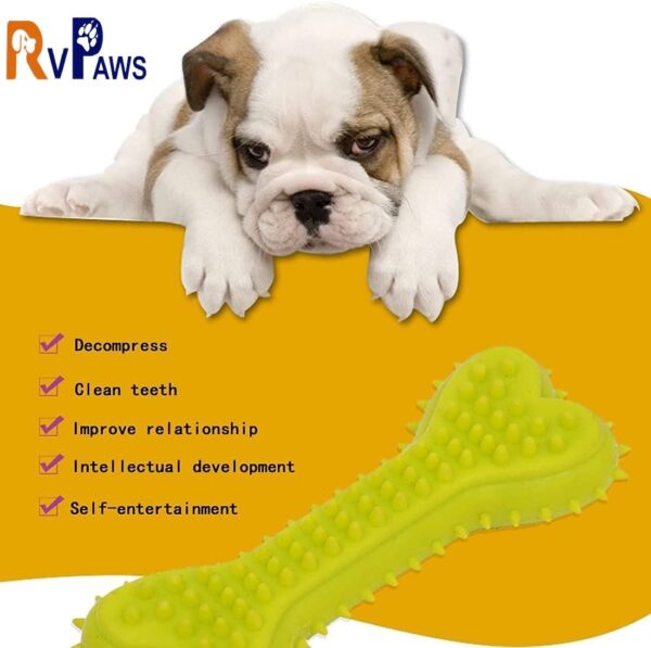 61e-UcywmdL._SL1100_.jpg Woofy Dog Aggressive Chewing Toy - Teeth Cleaning and Anti-bite Molar Toothbrush, Tough Teething Toy for Small, Medium and Large Dogs - Color May Vary
