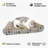 Durable Cat Scratching Board Reversible Corrugated Cardboard Scratcher Pad for Cats Protects Furniture Includes Catnip S Shape Twin Design Durable Eco-Friendly for Kittens & Cats Pack 1 (1.0)