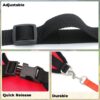 Reflective Dog Harness with Adjustable Leash|Breathable Polyester Mesh Fabric with Top Carry Handle|Small Size|HAT-818|Comfortable No-Pull Grip|Quick Release Buckles|Stylish Design|Red