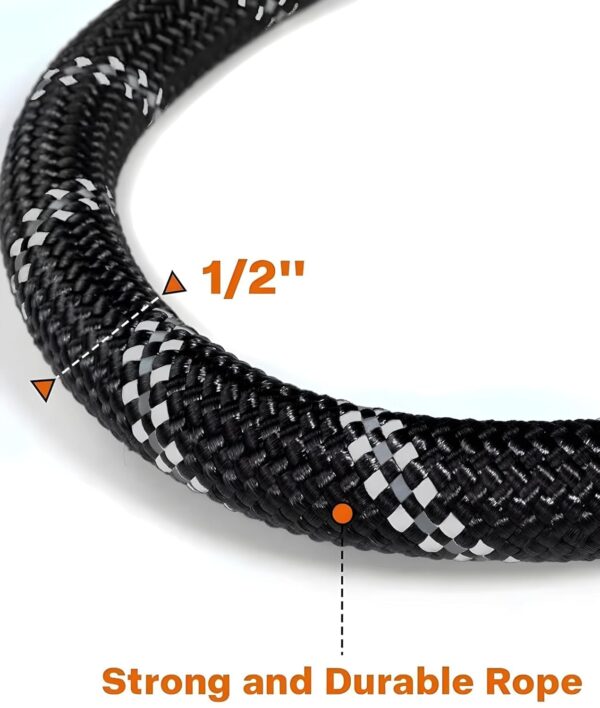 61f8o0ZfsL._SL1500_.jpg Heavy Duty 5ft Long Dog Leash with Padded Handle 120 cm Dog Cord Leash for All Dogs, Durable Climbing Soften Rope Leash with Strong Metal Clasp for Night Walking (Pink)