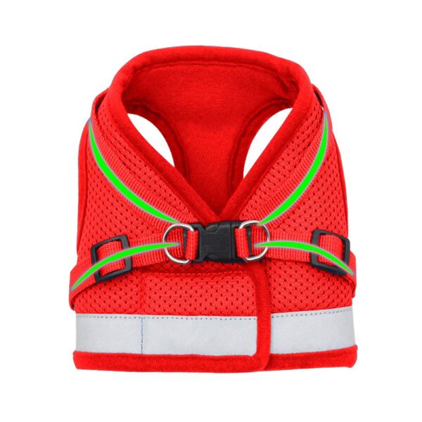 61fGWbZOLeL._SL1000_.jpg Qpets® Dog Vest Harness for Large Dogs with 1.2m Leash, Breathable Mesh Fabric, Reflective Strips, Adjustable Size (XL, Red)