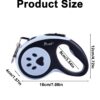Dog Leash, Pet Products, Dog Chain, Pet Retractable Dog Leash, Anti-Slip Handle One Button Lock & Release, Cat & Dog Rope - Small, Medium, Large (Blue, 5m)