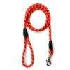 Nylon Dog Rope Leash, Medium - 72 inch (6ft), Red -12mm