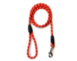 Nylon Dog Rope Leash, Medium - 72 inch (6ft), Red Nylon Dog Rope Leash, Medium - 72 inch (6ft), Red -12mm