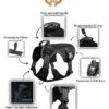 Dog Harness Tactical Dog Reflective Vest with Leash Pet Harness Military Standard Grade Material All Dog Breeds (Medium)