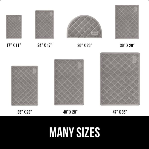 Gorilla Grip Durable Cat Litter Mat (35x23), XL Jumbo, No Phthalate, Water Resistant, Traps Litter from Box & Cats, Scatter Control, Soft on Kitty Paws, Easy Clean Cat Mat (Gray)