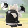 Heart Home Reflective Dog Harness With Adjustable Leash|Breathable Polyester Mesh Fabric |Medium Size|HT-844|Comfortable No-Pull Grip|Quick Release Buckles|Easy On - Easy Off Harness|Black