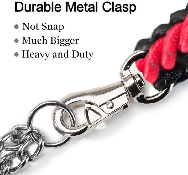 61gvBXYnU-L._SL1000_.jpg PETLICIOUS & MORE Heavy Duty Dog Tough Nylon Braided Dog Leash For Medium Dogs Maxi Dogs & Large Dogs (Red & Black),60 cm