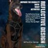Dog Harness with Leash Small Medium & Large All Breeds for Dogs Harness Reflective Adjustable Belt Vest Harness (Tactical Harness with Leash) (Black) (Large Dogs)