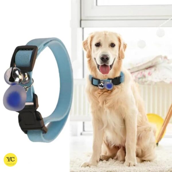 YellowCult Fancy & Comfortable Pet Collars for Cats, Puppies, Small Dogs, Fat Rabbits with Adjustable Size, Bell, Resin Heart & Buckle Safety Lock-[Suede Leather] - [Red]