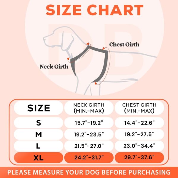 Premium Reflective Dog Vest Harness| Soft Breathable| Padded Handle| Adjustable Straps & Dual Lock Buckle| No-Choke Design with Free Leash-22mm Chest (28-35 inch) All Giant Breeds 35-60Kg